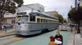 San Francisco F-Market & Wharves with railcar 1060 at 17th & Castro (2021)