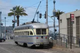 San Francisco F-Market & Wharves with railcar 1060 at Don Chee Way / Steuart Street (2010)