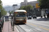 San Francisco F-Market & Wharves with railcar 1075 at Market Street & Noe Street (2010)