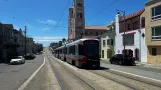 San Francisco tram line N Judah with articulated tram 2004 at Judah & 12th (2024)