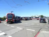San Francisco tram line N Judah with articulated tram 2014 at Judah and La Playa (Ocean Beach) (2023)
