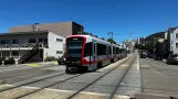 San Francisco tram line N Judah with articulated tram 2039 at Judah & 12th (2024)