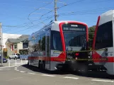 San Francisco tram line N Judah with articulated tram 2090 in Judah and La Playa (Ocean Beach) (2023)