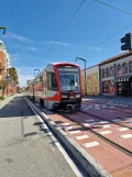 San Francisco tram line T Third Street with articulated tram 2006 on 4th Street (2023)