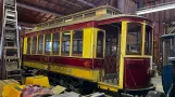 Santa Clara railcar 168 in Trolley Barn (2022)