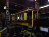 Santa Clara railcar 168 inside Trolley Barn (2023)
