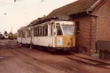 Schepdaal railcar 4550 in front of the depot Buurtspoorwegmuseum Schepdaal (1981)