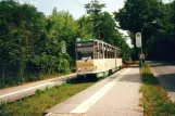 Schöneiche tram line 88 with articulated tram 21 at Museumspark (Heinitzstraße) (2001)