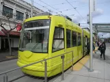 Seattle South Lake Union with low-floor articulated tram 403 at S Jackson St & 5th Ave S (Japantown) (2016)