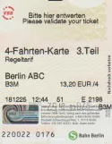Senior ticket for Verkehrsbetrieb Potsdam (ViP), the front (2018)