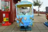 Shop street tram: Ringkøbing cable car Powell-Mason  near Peking Restaurant (2009)