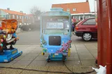 Shop street tram: Ringkøbing cable car Powell-Mason  outside Peking Restaurant (2009)