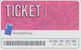 Single ticket for Brussels Intercommunal Transport Company (MIVB/STIB), the front (2019)