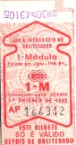 Single ticket for Carris, the front (1988)