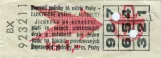 Single ticket for Dopravní podnik hlavního města Prahy (DPP), the front (1978)