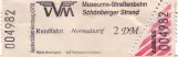 Single ticket for Museumsbahnen Schönberger Strand (1997)