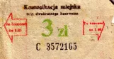 Single ticket for Warszawki Transport Publiczny (WTP), the front (1984)