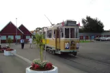 Skælskør museum line with railcar 608 at Havnepladsen front view (2011)