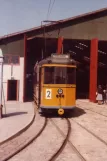Skjoldenæsholm 1000 mm with railcar 1 at The tram museum (1981)
