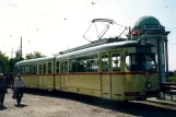 Skjoldenæsholm 1435 mm with articulated tram 2410 on the entrance square (2003)