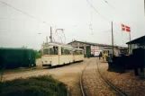 Skjoldenæsholm 1435 mm with railcar 797 on the entrance square The tram museum (1999)
