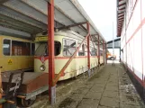 Skjoldenæsholm articulated tram 2401 at the depot Valby Gamle Remise (2021)