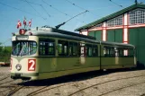 Skjoldenæsholm articulated tram 2412 in front of Valby Gamle Remise (2003)
