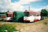 Skjoldenæsholm articulated tram 73 in front of The tram museum (2001)