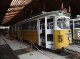 Skjoldenæsholm articulated tram 890 during restoration The tram museum (2023)