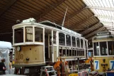Skjoldenæsholm railcar 100 during restoration The tram museum (2009)