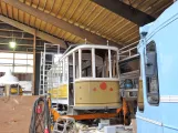 Skjoldenæsholm railcar 261 during restoration The tram museum (2017)