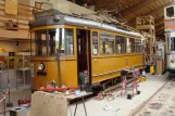 Skjoldenæsholm railcar 3 during restoration The tram museum (2009)