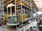 Skjoldenæsholm railcar 361 during restoration The tram museum (2022)