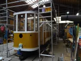 Skjoldenæsholm railcar 361 during restoration The tram museum (2023)