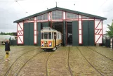 Skjoldenæsholm railcar 929 in front of the depot Valby Gamle Remise (2016)