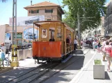 Sóller tram line with open sidecar 11 at Port de Sóller (2013)