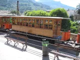 Sóller tram line with open sidecar 4 on Ctra. Puerto Sóller (2013)