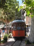 Sóller tram line with railcar 20 on Carrer de la Marina (2013)