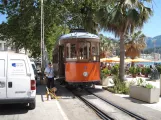 Sóller tram line with railcar 21 on Carrer de la Marina (2013)
