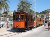 Sóller tram line with railcar 22 on Carrer de la Marina (2013)