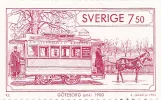 Stamp: Gothenburg horse tram line with horse tram on Södra Allégatan (1995)