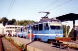 Stockholm tram line 21 Lidingöbanan with railcar 317 at Ropsten (1992)
