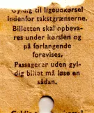 Straight ticket for Københavns Sporveje (KS), the back (1964)