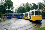 Stuttgart tram line 15 with articulated tram 456 at Rudbank (2003)