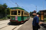 Sydney museum line with railcar 1975 in Sydney Tramway Museum (2015)