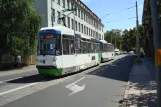 Szczecin tram line 11 with railcar 788 at Antosiewicza (2015)