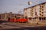 Szczecin tram line 3 with railcar 290 on aleja Niepodległości (1984)