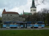 Tallinn tram line 1 with articulated tram 60 at Linnahall (2007)