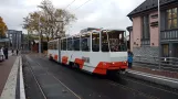 Tallinn tram line 2 with articulated tram 175 at Telliskivi (2017)