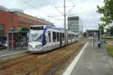 The Hague tram line 19 with low-floor articulated tram 4067 at Oude Middenweg (2014)